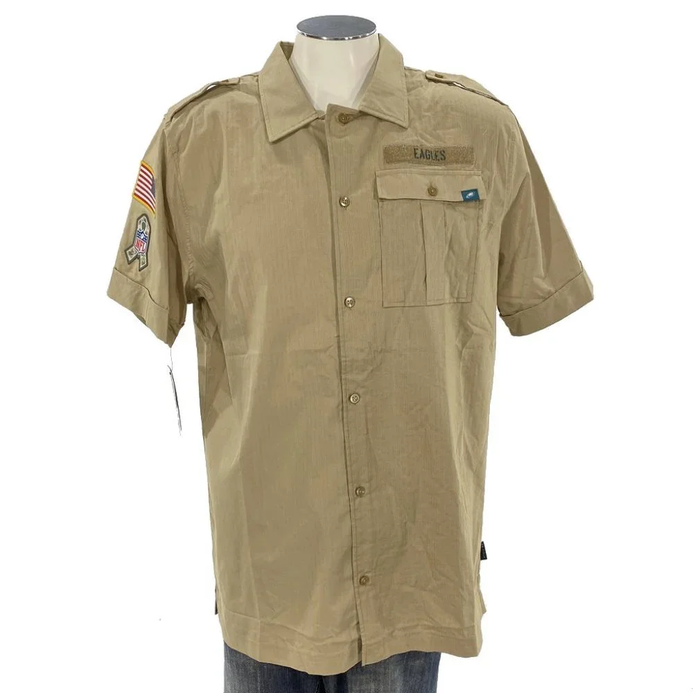NWT Philadelphia Eagles Nike Salute to Service‎ Button Shirt L Men NFL Football